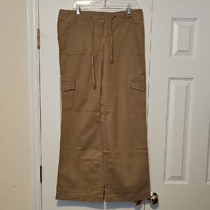 LOFT Women's Tan Wide-Leg Trousers